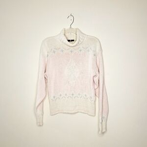 Vintage Liz Claiborne Cottagecore Turtleneck Sweater Size Small